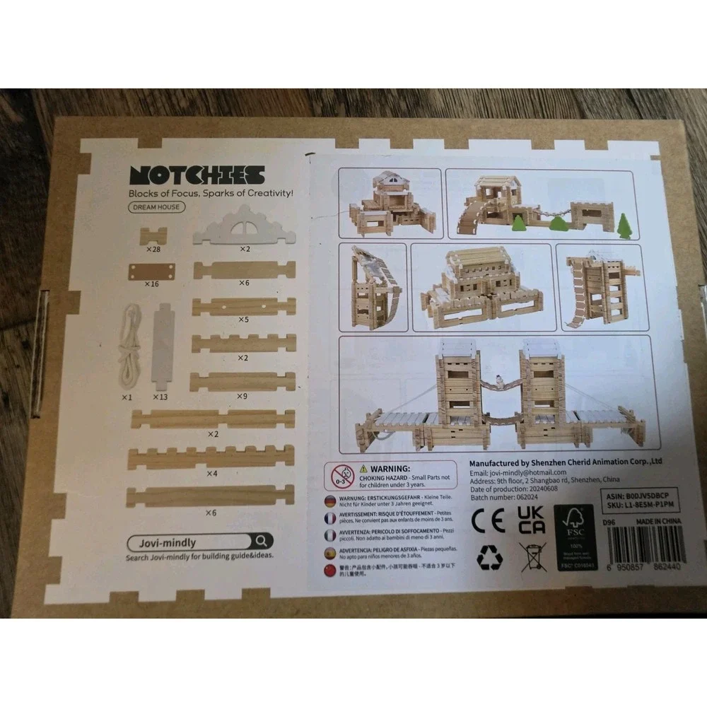 New NIB JOVI Mindly Notches Building Blocks STEM Construction Toy Set $45